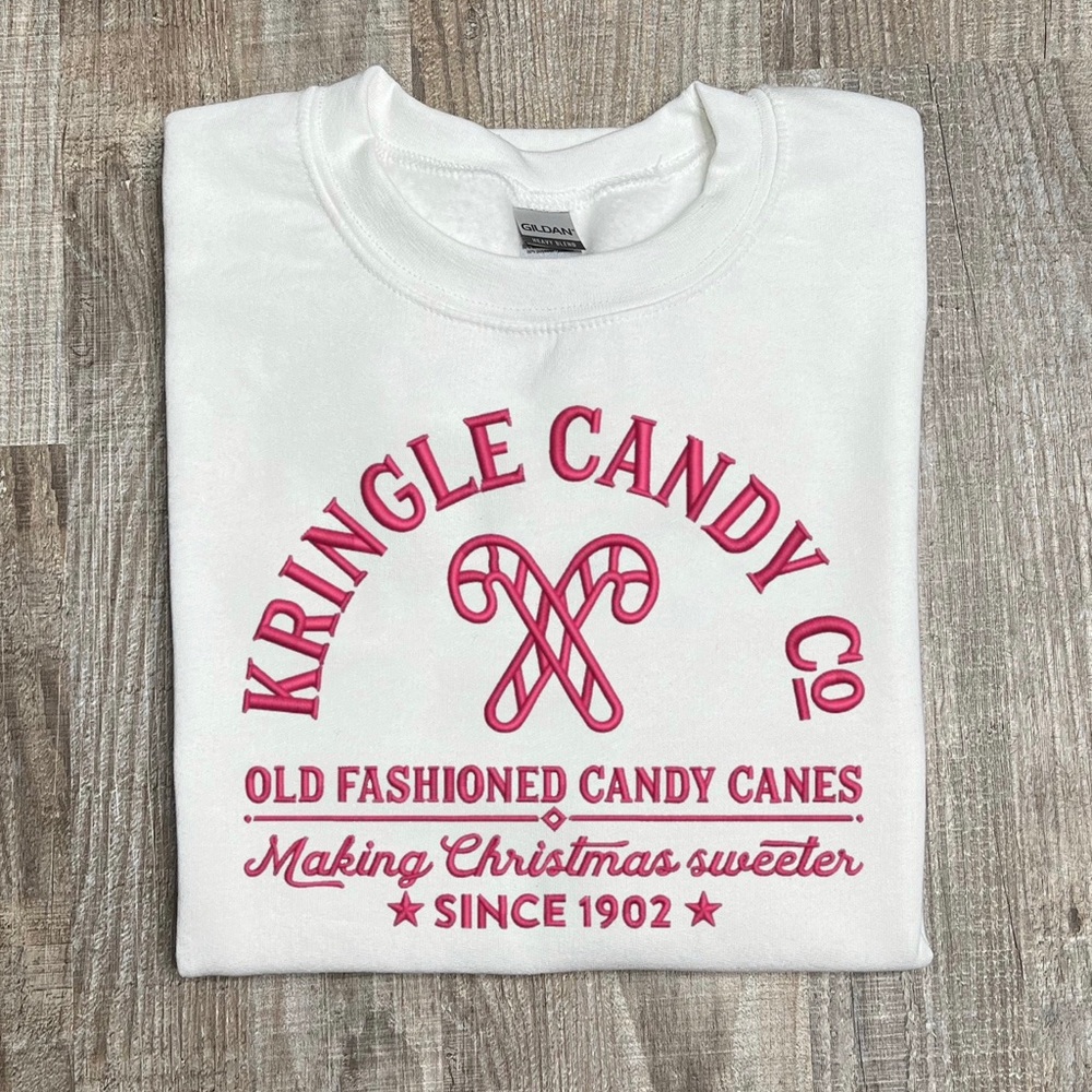 Kringle candy embroidered Crewneck sweatshirt
